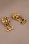 Smars Jewelry_Gold Plated Pearls Work Necklace And Earring Set _Online_at_Aza_Fashions