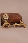 Smars Jewelry_Gold Plated Stones Synthetic Necklace And Earring Set _Online_at_Aza_Fashions
