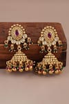 Buy_Smars Jewelry_Gold Plated Stones Synthetic Necklace And Earring Set _Online_at_Aza_Fashions