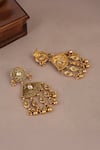 Buy_Smars Jewelry_Gold Plated Zari Kundan Necklace And Earring Set _Online_at_Aza_Fashions