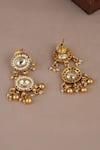 Buy_Smars Jewelry_Gold Plated Pearls, Stones Kundan Necklace And Earring Set _Online_at_Aza_Fashions