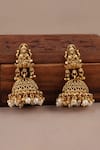 Buy_Smars Jewelry_Gold Plated Stones, Pearls Designer Necklace And Earring Set _Online_at_Aza_Fashions