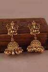 Buy_Smars Jewelry_Gold Plated Pearls Work Necklace And Earring Set _Online_at_Aza_Fashions