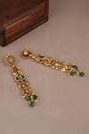 Smars Jewelry_Gold Plated Pearls, Stones And Necklace Set _Online_at_Aza_Fashions