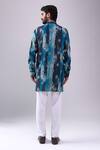 Shop_Spring Break_Blue Cotton Navy Printed Kurta Set _at_Aza_Fashions