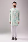 Buy_Spring Break_Blue Cotton Enchanted Print Kurta Set _Online_at_Aza_Fashions