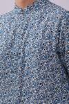 Shop_Spring Break_Blue Cotton, Crepe Printed Kurta _Online_at_Aza_Fashions