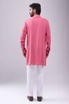 Shop_Spring Break_Pink Cotton Printed Kurta _at_Aza_Fashions