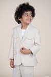 Shop_Little Boys Closet_Beige Linen Striped Blazer And Pant Set _Online_at_Aza_Fashions