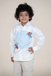 Shop_Little Boys Closet_White Cotton Satin Embroidery Designer Shirt _Online_at_Aza_Fashions
