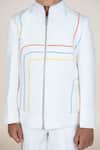 Little Boys Closet_White Designer Jacket And Pant Set _Online_at_Aza_Fashions