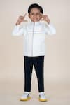 Buy_Little Boys Closet_White Designer Jacket And Pant Set _Online_at_Aza_Fashions