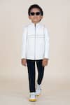 Shop_Little Boys Closet_White Designer Jacket And Pant Set _at_Aza_Fashions