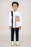 Shop_Little Boys Closet_White Cotton Satin Designer Shirt _at_Aza_Fashions