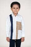 Buy_Little Boys Closet_White Cotton Satin Designer Shirt _Online_at_Aza_Fashions