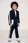 Shop_Little Boys Closet_Blue Cotton Designer Sandwash Suit Set _at_Aza_Fashions