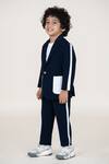 Little Boys Closet_Blue Cotton Designer Sandwash Suit Set _Online_at_Aza_Fashions