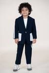 Buy_Little Boys Closet_Blue Cotton Designer Sandwash Suit Set _at_Aza_Fashions