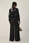 Shop_Payal Pratap_Black Cotton Setigara Wide Leg Pants _at_Aza_Fashions