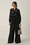 Buy_Payal Pratap_Black Cotton Setigara Wide Leg Pants _at_Aza_Fashions