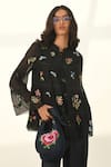 Shop_Payal Pratap_Black Embroidery Open Neck Baccara Tiered Top _Online_at_Aza_Fashions