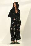 Buy_Payal Pratap_Black Linen Embroidery Delbard Pants _at_Aza_Fashions