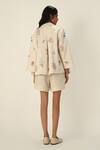 Shop_Payal Pratap_Beige Linen Gallica Tailored Pleated Shorts _at_Aza_Fashions