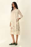 Payal Pratap_Ivory Cotton Embroidery Silk Tunic Dress _Online_at_Aza_Fashions