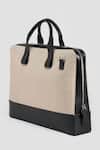 Shop_Perona_Cream Designer Laptop Bag _Online_at_Aza_Fashions