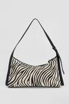 Perona_Black Zebra Print Designer Handbag _Online_at_Aza_Fashions