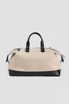 Shop_Perona_Cream Designer Duffle Bag _at_Aza_Fashions