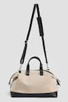 Buy_Perona_Cream Designer Duffle Bag _at_Aza_Fashions