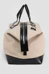 Perona_Cream Designer Duffle Bag _at_Aza_Fashions