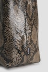 Shop Perona Gray Grey Lamb Snake Print Tote Bag Online at Aza Fashions Shop_Perona_Gray Grey Lamb Snake Print Tote Bag _Online_at_Aza_Fashions