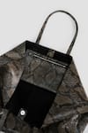 Perona Gray Grey Lamb Snake Print Tote Bag at Aza Fashions Perona_Gray Grey Lamb Snake Print Tote Bag _at_Aza_Fashions