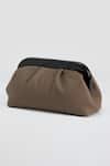 Buy_Perona_Beige Designer Dark Clutch Bag _at_Aza_Fashions
