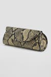 PERONA_Gray Darcy Mini Snake Print Handbag _Online_at_Aza_Fashions