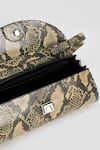 Buy_PERONA_Gray Darcy Mini Snake Print Handbag 