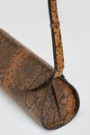 Shop_PERONA_Brown Darcy Mini Python Print Clutch 