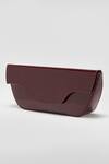 Perona_Burgundy Bovine Leather Designer Bag _Online_at_Aza_Fashions