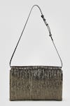 Perona_Brown Designer Handbag With Adjustable Strap _at_Aza_Fashions