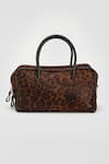 Shop_Perona_Brown Leopard Print Designer Handbag _at_Aza_Fashions