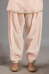 Buy_Saina Kapoor_Peach Chanderi, Organza Sequins, Embroidery Round Neck Pink Kurta Set _Online_at_Aza_Fashions