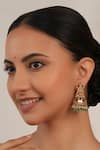 Buy_Smars Jewelry_Gold Plated Stones, Pearls Designer Earring With Synthetic _at_Aza_Fashions