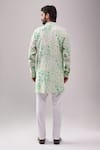 Shop_Spring Break_Green Cotton Enchanted Print Kurta Set _at_Aza_Fashions