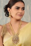 Buy_Smars Jewelry_Gold Plated Stones Designer Necklace And Earring Set _at_Aza_Fashions