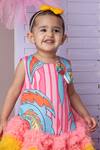 Buy_Label Neeti_Multi Color Satin, Cotton, Muslin Multicolor Abstract Print Tutu Dress _Online_at_Aza_Fashions