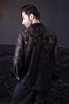 Shop_Label Muslin_Black Designer Crochet Shirt _at_Aza_Fashions