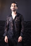 Buy_Label Muslin_Black Designer Crochet Shirt _at_Aza_Fashions