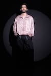 Label Muslin_Rose Gold Satin Designer Shirt _Online_at_Aza_Fashions